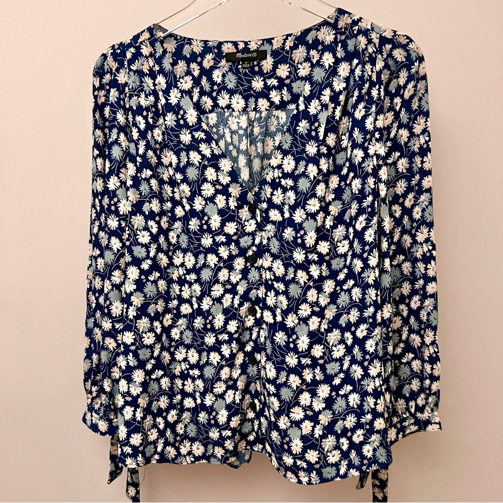 Madewell Daisy Floral Button Down Blouse - Picture 9 of 14